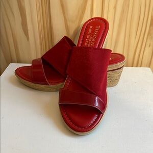 Tuscany made in Italy 🇮🇹 Red Women's Slide Sandals